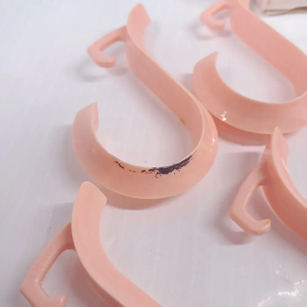 Vintage Collage Coordinates Shower Curtain Hooks Peach coral pastel orange 22